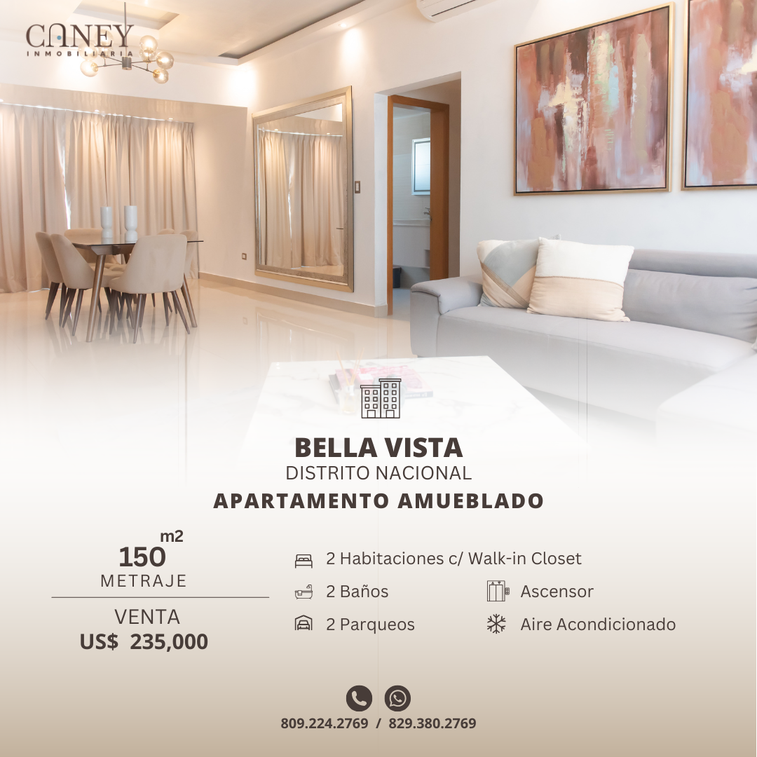 Apartamento amueblado en Bella Vista